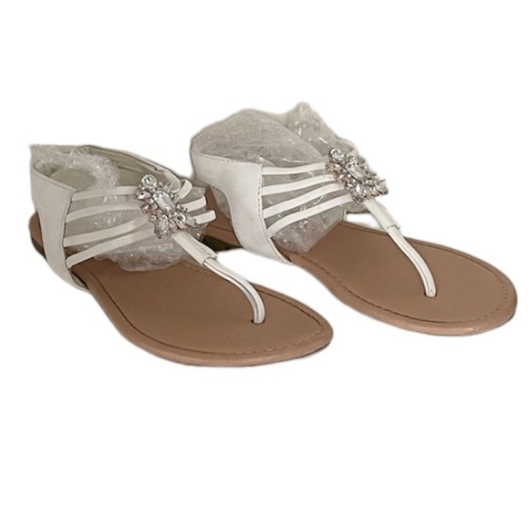 MIXIT Faux Diamond Rhinestone Flat Thong Sandal Women’s 6 - Picture 10 of 10